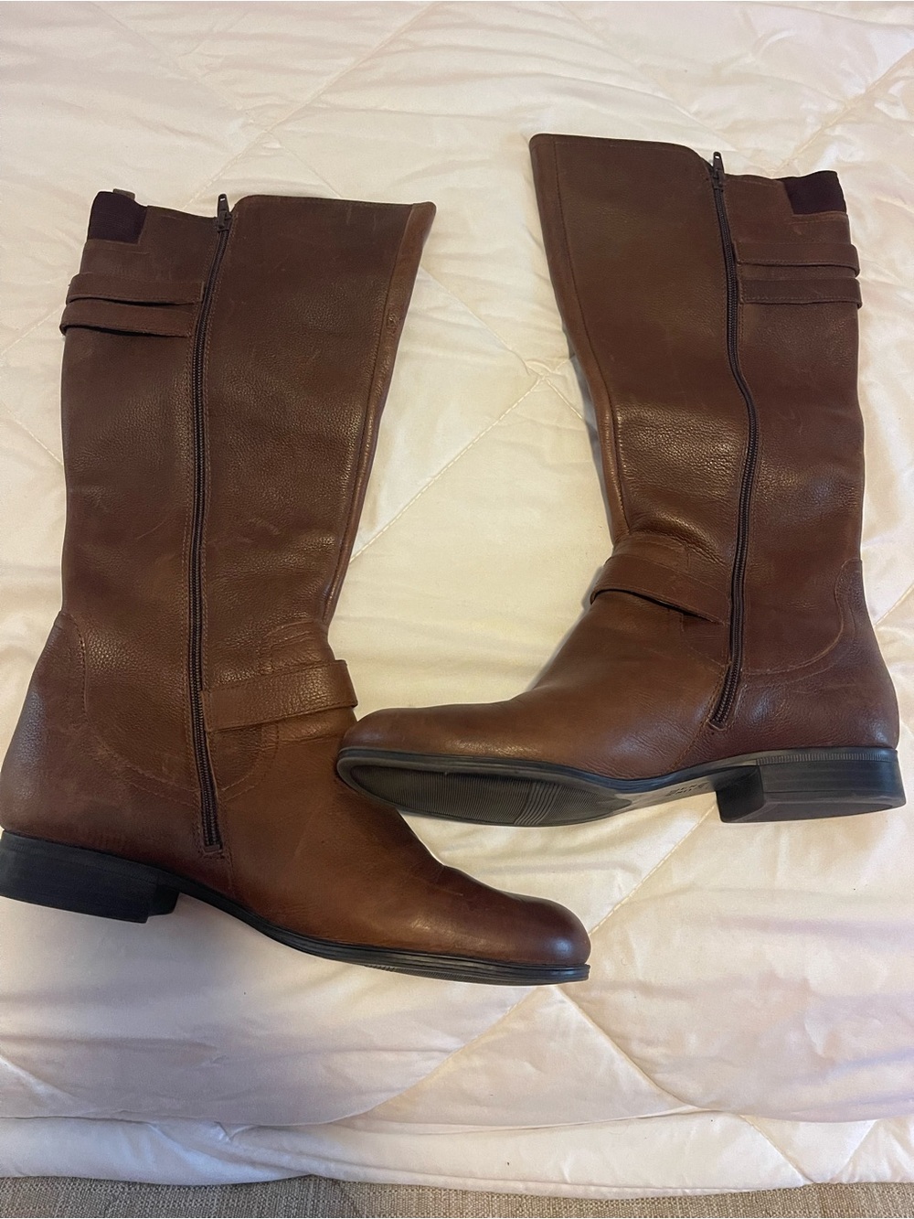 Naturalizer Brown Tall Leather Riding Boots